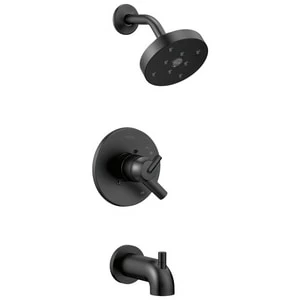 Outlet ⌛ Delta Faucet Trinsic® Single Handle Single Function Bathtub & Shower Faucet in Matte Black (Trim Only) 😀