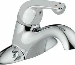 Promo 😀 Delta Faucet Classic 1.2 gpm 4 in. Centerset Single Handle Deck Mount Bathroom Sink Faucet in Polished Chrome ⭐