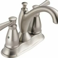Hot Sale ✔️ Delta Faucet Linden™ Two Handle Centerset Bathroom Sink Faucet in Brilliance® Stainless 🔔