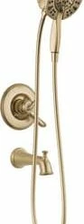 Budget 🛒 Delta Faucet Linden™ Two Handle Multi Function Bathtub & Shower Faucet in Brilliance® Champagne Bronze (Trim Only) ✔️