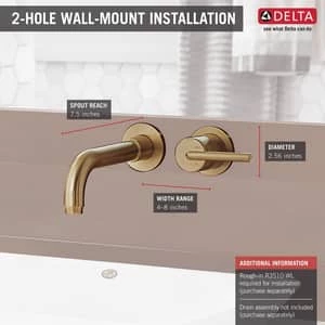Wholesale ❤️ Delta Faucet Trinsic® Single Handle Wall Mount Bathroom Sink Faucet in Venetian Bronze 👏 - Image 3