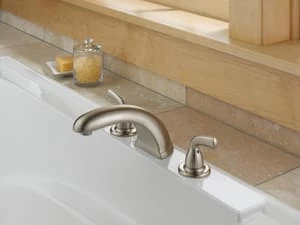Coupon 👏 Delta Faucet Foundations® Two Handle Roman Tub Faucet in Brilliance Stainless Trim Only 👏 - Image 4