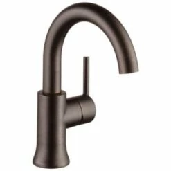 Flash Sale ❤️ Delta Faucet Trinsic® Single Handle Monoblock Bathroom Sink Faucet with Metal Pop-Up Drain Assembly in Venetian Bronze ❤️