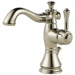 Wholesale 😉 Delta Faucet Cassidy™ Single Handle Centerset Bathroom Sink Faucet with Pop-Up Drain Assembly in Polished Nickel 🥰