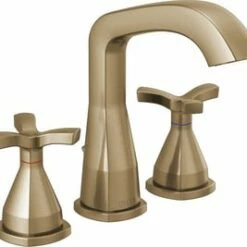 Budget 🥰 Delta Faucet Stryke® Two Handle Widespread Bathroom Sink Faucet in Brilliance® Champagne Bronze 😉