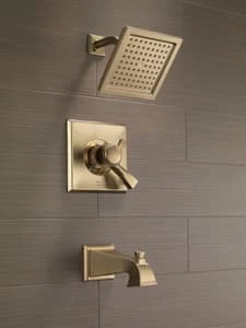 Flash Sale 👍 Delta Faucet Dryden™ Single Handle Single Function Shower Faucet in Brilliance® Champagne Bronze (Trim Only) ⌛ - Image 2