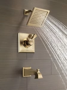 Flash Sale 👍 Delta Faucet Dryden™ Single Handle Single Function Shower Faucet in Brilliance® Champagne Bronze (Trim Only) ⌛ - Image 3