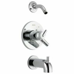 Cheapest 🎉 Delta Faucet Trinsic® Two Handle Bathtub & Shower Faucet in Chrome (Trim Only) 😀