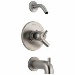 Deals 🎉 Delta Faucet Trinsic® Two Handle Bathtub & Shower Faucet in Brilliance® Stainless (Trim Only) 🥰