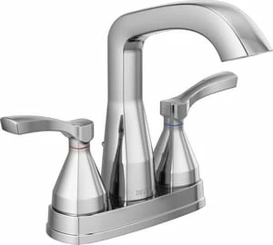 Buy 👍 Delta Faucet Stryke® Two Handle Centerset Bathroom Sink Faucet in Polished Chrome 😍