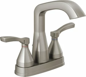 Flash Sale 😍 Delta Faucet Stryke® Two Handle Centerset Bathroom Sink Faucet in Brilliance® Stainless 🎉