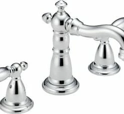 Cheapest ⌛ Delta Faucet Victorian® Two Handle Widespread Bathroom Sink Faucet with Pop-Up Drain Assembly in Chrome 🔥