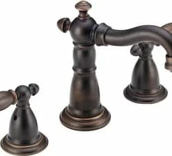 Promo 🔔 Delta Faucet Victorian® Two Handle Widespread Bathroom Sink Faucet with Pop-Up Drain Assembly in Venetian Bronze ✔️