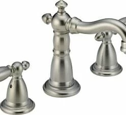 Coupon 🧨 Delta Faucet Victorian® Two Handle Widespread Bathroom Sink Faucet with Pop-Up Drain Assembly in Brilliance® Stainless 🔔
