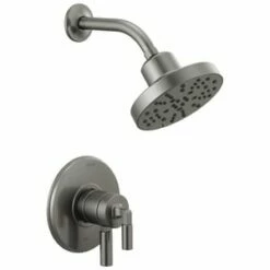 Cheap 🛒 Delta Faucet Bowery™ Monitor 17 Series 5-function Shower Faucet in Black Stainless 🔥