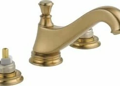 Brand new 👍 Delta Faucet Cassidy™ Two Handle Widespread Bathroom Sink Faucet with in Champagne Bronze (Handles Sold Separately) 🌟