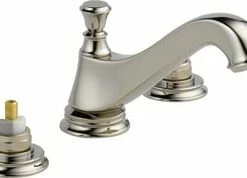 Deals ❤️ Delta Faucet Cassidy™ Two Handle Widespread Bathroom Sink Faucet with Pop-Up Drain Assembly in Polished Nickel (Handles Sold Separately) ✔️