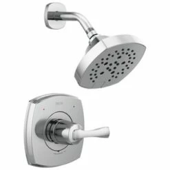 Discount ❤️ Delta Faucet Stryke® Single Handle Multi Function Shower Faucet in Chrome (Trim Only) 👍