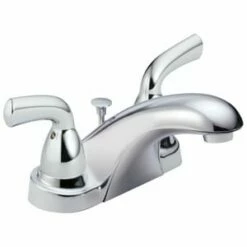 Top 10 💯 Delta Faucet Foundations® Two Handle Centerset Bathroom Sink Faucet with Pop-Up Drain Assembly in Polished Chrome 😀