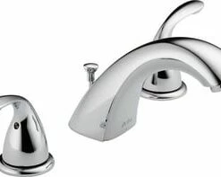 Wholesale 👏 Delta Faucet Classic Two Handle Widespread Bathroom Sink Faucet in Polished Chrome 🔥