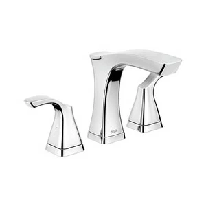 Flash Sale 🎉 Delta Faucet Tesla® Two Handle Widespread Bathroom Sink Faucet with Pop-Up Drain Assembly in Chrome 😉