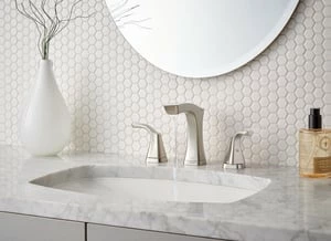 Discount ⭐ Delta Faucet Tesla® Two Handle Widespread Bathroom Sink Faucet with Pop-Up Drain Assembly in Brilliance® Stainless 💯 - Image 2