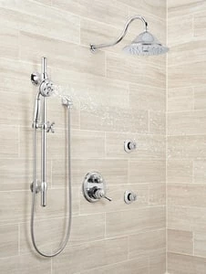 Wholesale ✨ Delta Faucet Single Function Full Showerhead in Brilliance Champagne Bronze 🤩 - Image 3