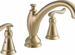 Best reviews of 🤩 Delta Faucet Linden™ Two Handle Roman Tub Faucet in Champagne Bronze Trim Only 🎉