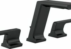 Buy ✨ Delta Faucet Pivotal® Two Handle Widespread Bathroom Sink Faucet with Metal Pop-Up Drain in Matte Black ⌛