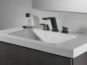 Buy ✨ Delta Faucet Pivotal® Two Handle Widespread Bathroom Sink Faucet with Metal Pop-Up Drain in Matte Black ⌛ - Image 2