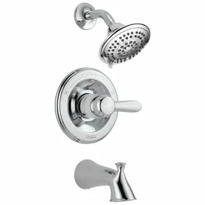 Coupon 😍 Delta Faucet Lahara® Single Handle Multi Function Bathtub & Shower Faucet in Polished Chrome (Trim Only) 👍