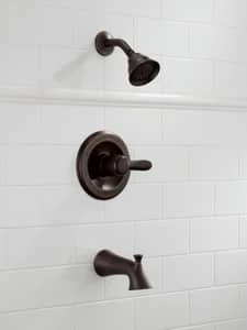 Coupon 💯 Delta Faucet Lahara® Single Handle Multi Function Bathtub & Shower Faucet in Brilliance® Champagne Bronze (Trim Only) 👍 - Image 2