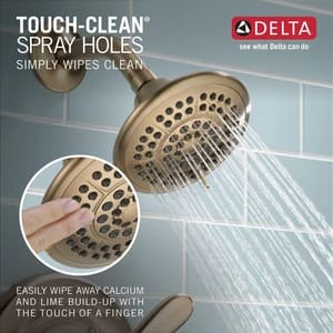 Coupon 💯 Delta Faucet Lahara® Single Handle Multi Function Bathtub & Shower Faucet in Brilliance® Champagne Bronze (Trim Only) 👍 - Image 4