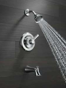 Coupon 💯 Delta Faucet Lahara® Single Handle Multi Function Bathtub & Shower Faucet in Brilliance® Champagne Bronze (Trim Only) 👍 - Image 6