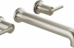 Buy 👍 Delta Faucet Contemporary Two Handle Wall Mount Filler in Brilliance® Stainless (Trim Only) ❤️