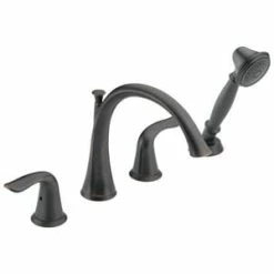 Best deal ⭐ Delta Faucet Lahara® Two Handle Roman Tub Faucet in Venetian Bronze Trim Only 👏