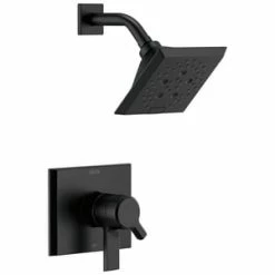 Wholesale 🎉 Delta Faucet Pivotal® Two Handle Multi Function Shower Faucet in Matte Black (Trim Only) ⌛