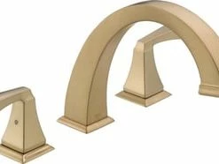 Best reviews of ⭐ Delta Faucet Dryden™ Two Handle Roman Tub Faucet in Champagne Bronze Trim Only 😍