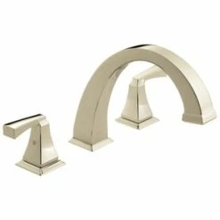 Flash Sale 👏 Delta Faucet Dryden™ Two Handle Roman Tub Faucet in Polished Nickel Trim Only ⌛