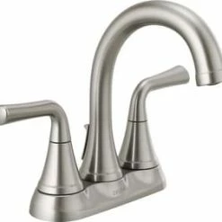 Best deal 💯 Delta Faucet Kayra™ Two Handle Centerset Bathroom Sink Faucet in Stainless ✨