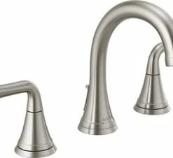 Best Pirce ✔️ Delta Faucet Kayra™ Two Handle Widespread Bathroom Sink Faucet in Stainless 👏