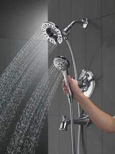 Flash Sale 😉 Delta Faucet Linden™ Two Handle Multi Function Bathtub & Shower Faucet in Polished Chrome (Trim Only) 🔔 - Image 4