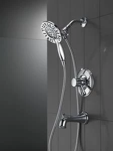 Flash Sale 😉 Delta Faucet Linden™ Two Handle Multi Function Bathtub & Shower Faucet in Polished Chrome (Trim Only) 🔔 - Image 6