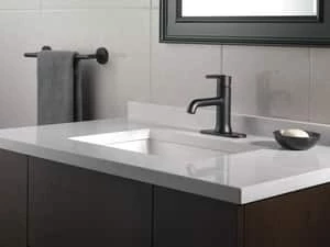 Budget ❤️ Delta Faucet Trinsic® Single Handle Monoblock Bathroom Sink Faucet in Matte Black 🛒 - Image 3