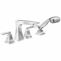 Discount 🌟 Delta Faucet Ashlyn® Two Handle Roman Tub Faucet in Polished Chrome Trim Only 🤩