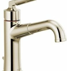 Wholesale 🔥 Delta Faucet Bowery™ Single Lever Handle Monoblock Bathroom Sink Faucet with Metal Pop-Up Drain in Polished Nickel 🎉