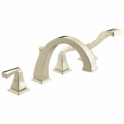 New ⌛ Delta Faucet Dryden™ Two Handle Roman Tub Faucet in Polished Nickel Trim Only 💯