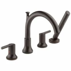 Best Sale ✨ Delta Faucet Trinsic® Two Handle Roman Tub Faucet in Venetian Bronze Trim Only ⭐