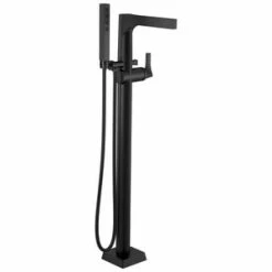 Outlet 👏 Delta Faucet Zura® Single Handle Lever Floor Mount Filler in Matte Black (Trim Only) ✔️