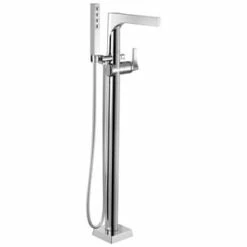 Budget 🥰 Delta Faucet Zura® Single Lever Handle Floor Mount Filler in Polished Chrome Trim Only 🛒